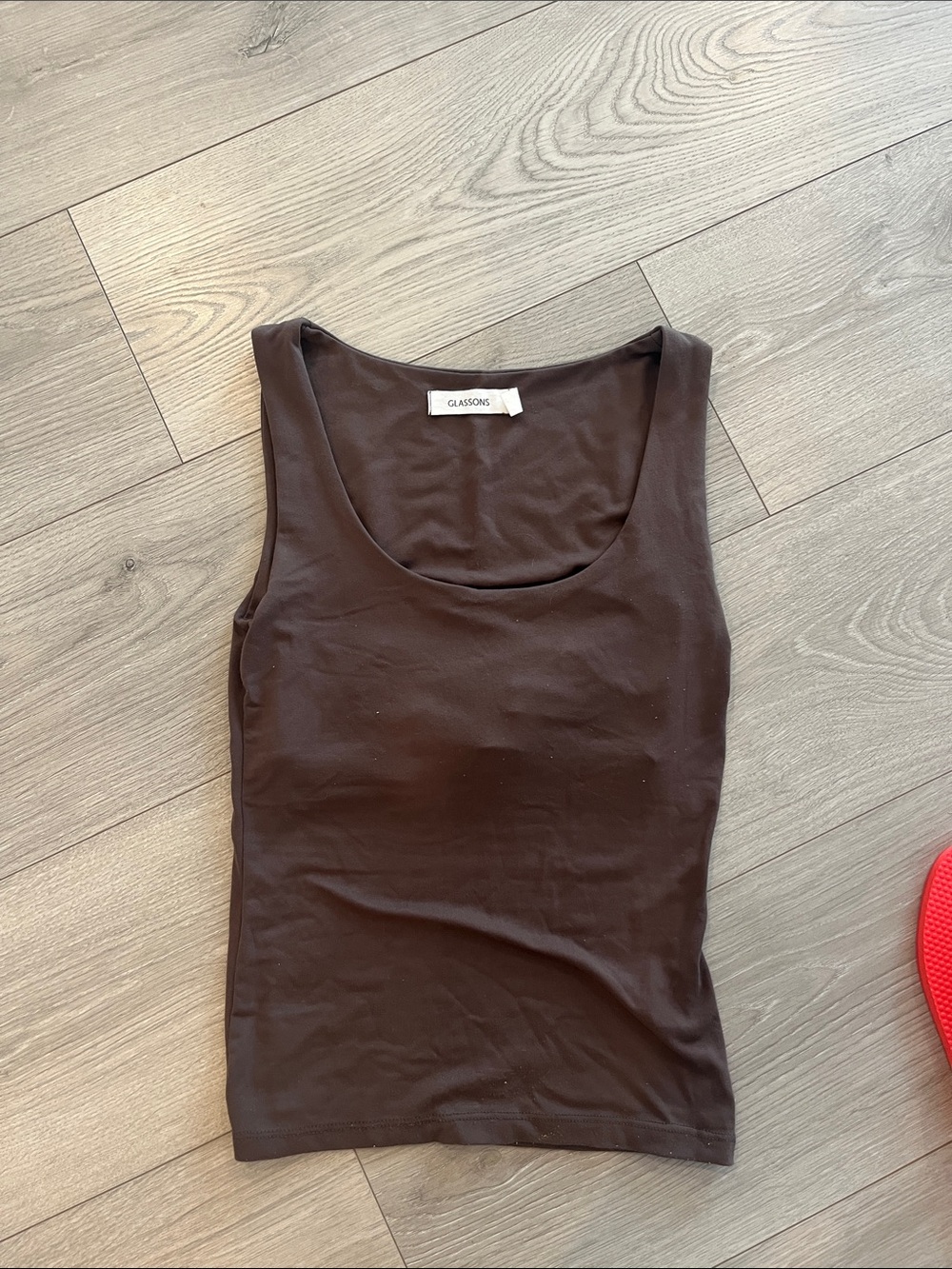 Glassons Brown Scoop Neck Tank Top